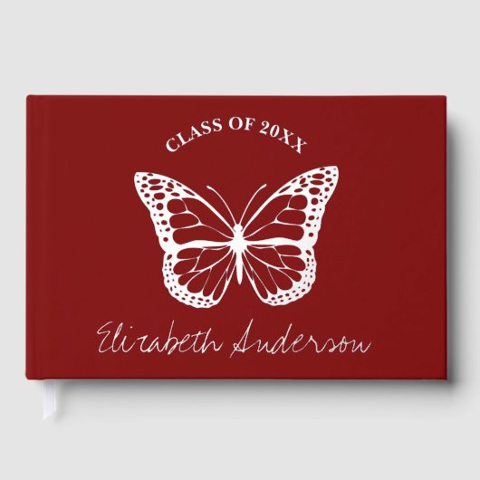 Afstuderen van de vlinder gastenboek (Voorkant)