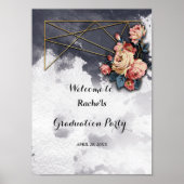 Afstuderen van de WATERVERF van de marine GEOMETRI Poster (Voorkant)