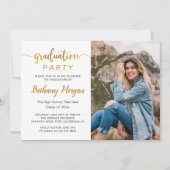 Afstuderen van de zwarte goudballon van het modern kaart (Voorkant)