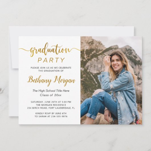 Afstuderen van de zwarte goudballon van het modern kaart (Voorkant)