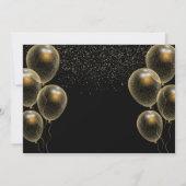 Afstuderen van de zwarte goudballon van het modern kaart (Achterkant)