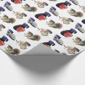 Afstuderen van dieren cadeaupapier (Hoek)