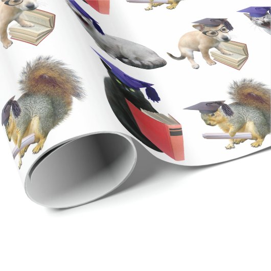 Afstuderen van dieren cadeaupapier (Rol Hoek)