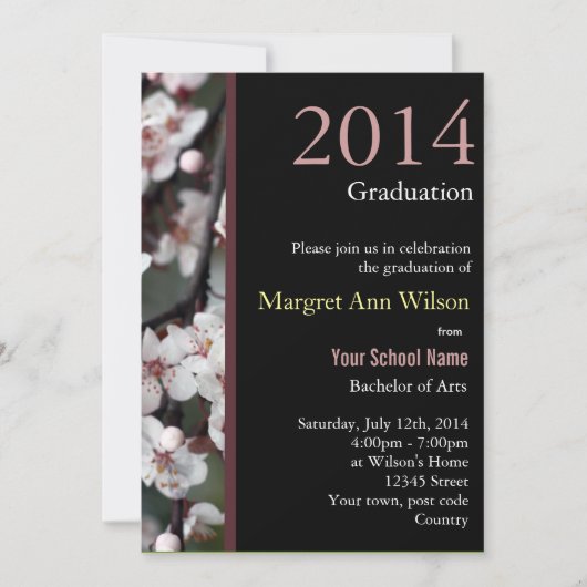 Afstuderen van een mooie bloem kaart (Voorkant)