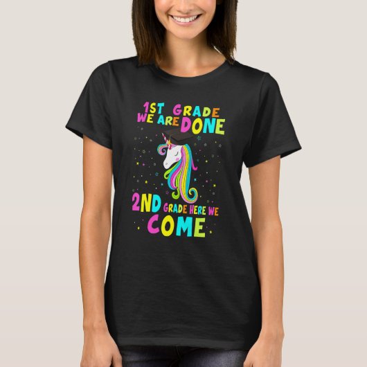 afstuderen van eerste graad Magische Unicorn T-shirt (Voorkant)