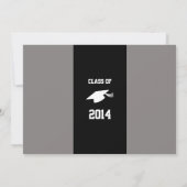 Afstuderen van Elegant Grey and Black Young Man 20 Kaart (Achterkant)