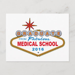 Afstuderen van Fabulous Medical School 2016 (Vegas Aankondigingskaart