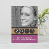 Afstuderen van Fuchsia Classy Keys Kaart (Staand voorkant)