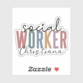 Afstuderen van gepersonaliseerde maatschappelijk w sticker