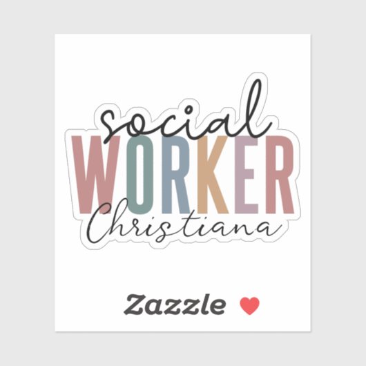 Afstuderen van gepersonaliseerde maatschappelijk w sticker (Vel)