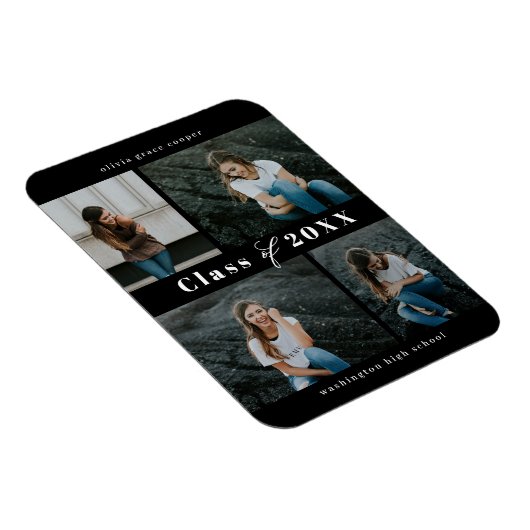 Afstuderen van geraffineerd collage, EDITABLE KLEU Magneet (Rechterzijde)