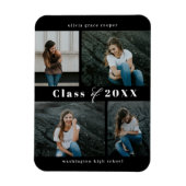 Afstuderen van geraffineerd collage, EDITABLE KLEU Magneet (Verticaal)