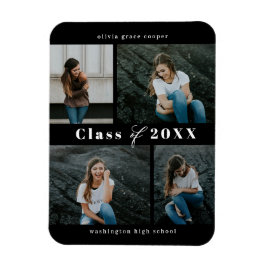 Afstuderen van geraffineerd collage, EDITABLE KLEU Magneet