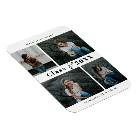 Afstuderen van geraffineerd collage, EDITABLE KLEU Magneet (Rechterzijde)