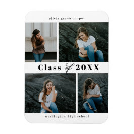 Afstuderen van geraffineerd collage, EDITABLE KLEU Magneet