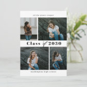 Afstuderen van geraffineerde collage EDITABLE KLEU Kaart (Staand voorkant)