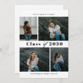 Afstuderen van geraffineerde collage EDITABLE KLEU Kaart (Voorkant / Achterkant)