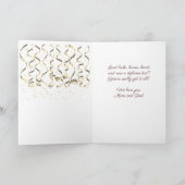 Afstuderen van goudConfetti Afstudeerder Kaart (Binnen)