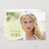 Afstuderen van goudConfetti Kaart (Voorkant / Achterkant)