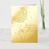 Afstuderen van goudolie folie wenskaart (Voorkant)