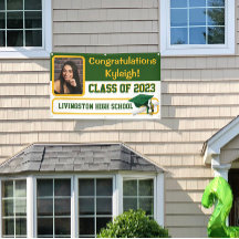 Afstuderen van groene en gouden vinyl