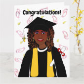 Afstuderen van het Afrikaanse Amerikaanse Afstudee Kaart (Gele Bloem)