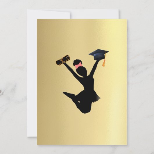 Afstuderen van het Afrikaanse Amerikaanse Girls Go Kaart (Achterkant)