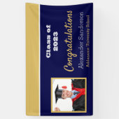 Afstuderen van het Afstudeerder van Navy Blue en G Spandoek (Verticaal)