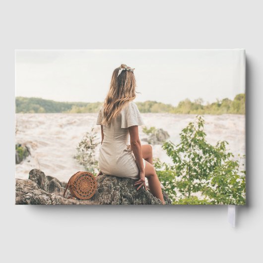 Afstuderen van het bos in de rustieke Waterverf Gastenboek (Achterkant)