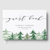 Afstuderen van het bos in de rustieke Waterverf Gastenboek (Voorkant)