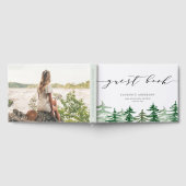 Afstuderen van het bos in de rustieke Waterverf Gastenboek (Volledig)