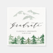 Afstuderen van het bos in de rustieke Waterverf Servet (Voorkant)