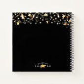 Afstuderen van het gastboek Zwarte Gold Stars Lich Notitieboek (Achterkant)