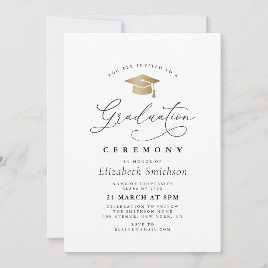 afstuderen van het moderne kalligrafiescript kaart (Voorkant)