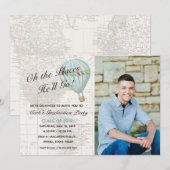 Afstuderen van Hot Air Balloon Kaart (Voorkant / Achterkant)