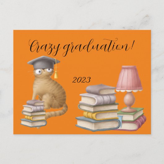 Afstuderen van kattenkattenstudent Aankondiging Br (Voorkant)