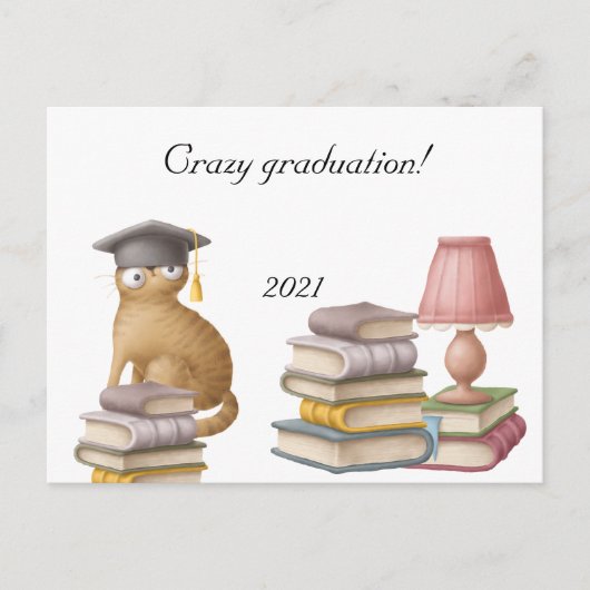 Afstuderen van kattenkattenstudent Aankondiging Br (Voorkant)