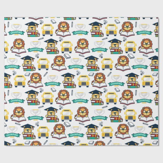 Afstuderen van kinderen cadeaupapier (Vlak)