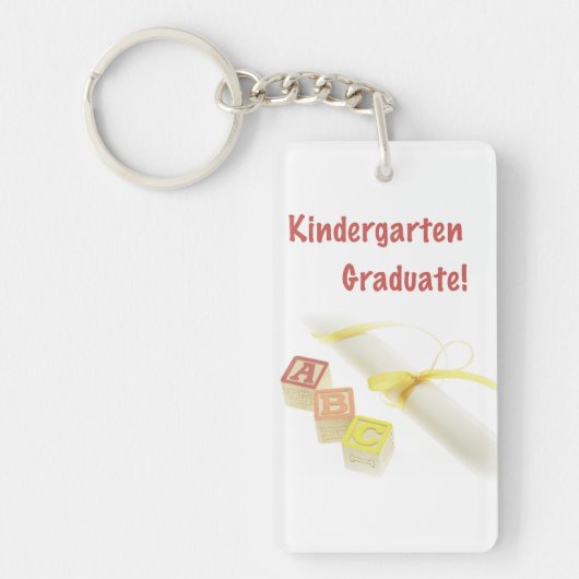 Afstuderen van Kindergarten, aangepaste verticale Sleutelhanger (Voorkant)