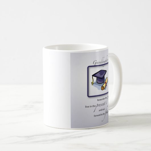 Afstuderen van kleindochter Gefeliciteerd Koffiemok (Voorkant rechts)