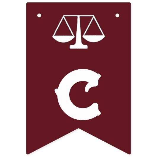 Afstuderen van Law School Bunting Flags Vlaggetjes (Eerste vlag)