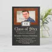 Afstuderen van lederhout van Masculinaire jongens Kaart (Staand voorkant)