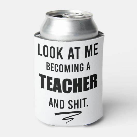 Afstuderen van leraar Gift Funny Teacher Gift T-Sh Blikjeskoeler (Blikje Voorkant)