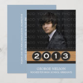 Afstuderen van Light Blue Classy Keys Kaart (Voorkant / Achterkant)