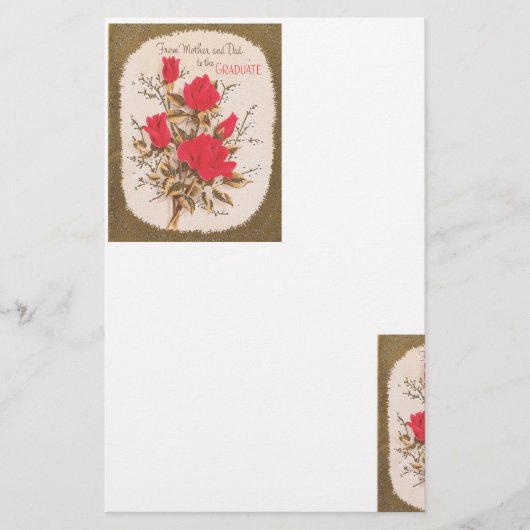 Afstuderen van mama en papa briefpapier (Voorkant)