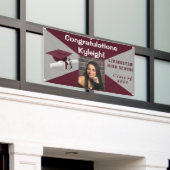 Afstuderen van marijn en grijze vinyl Foto Spandoek (Buitenkant Gebouw)