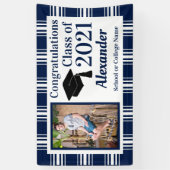 Afstuderen van marineschoolkleuren spandoek (Verticaal)