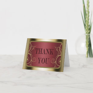 Afstuderen van maroon- en goudLijst Bedankkaart