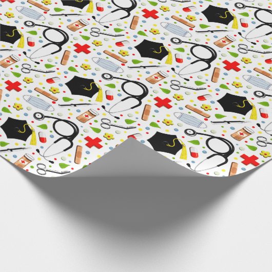 Afstuderen van medische scholen cadeaupapier (Hoek)