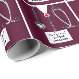 Afstuderen van medische scholen cadeaupapier